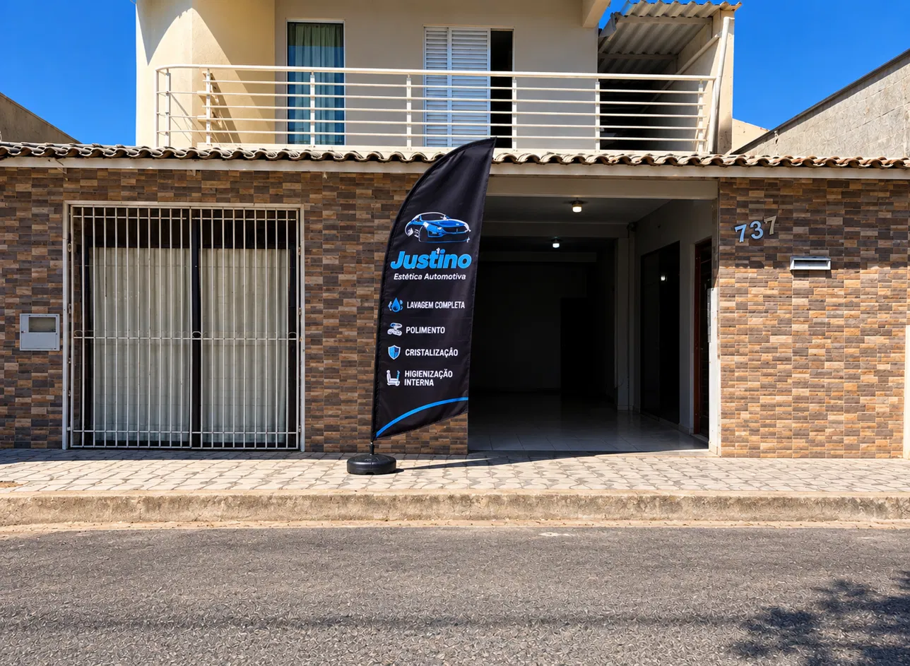 Fachada da casa — Justino Estética Automotiva, Rua Vanderlei Willis Klava, 737